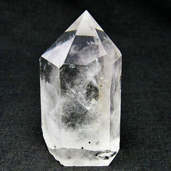 スティブナイト（輝安鉱）入り 水晶 六角柱[T725-1542]