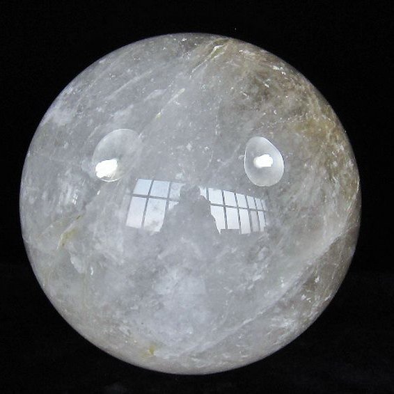 22.5Kg 虹入り ヒマラヤ水晶 丸玉  253mm  同梱不可[T726-1182]