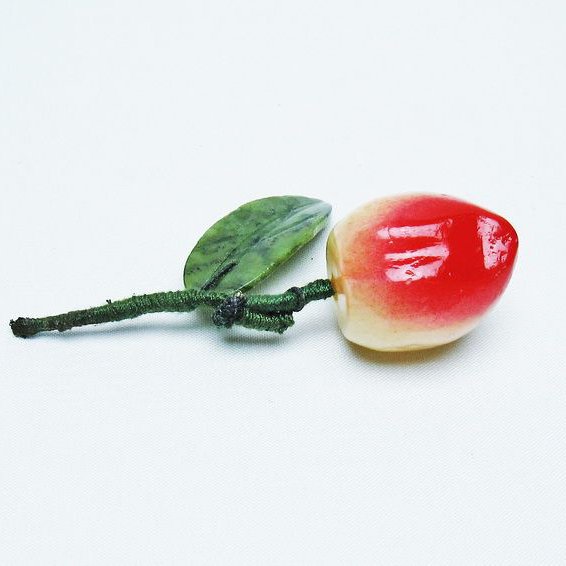 アゲートモモ鉢植え 置物[T726-1453]