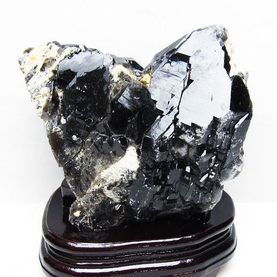 2.1Kg 山東省産 モリオン 純天然 黒水晶 原石 [t728-2387]