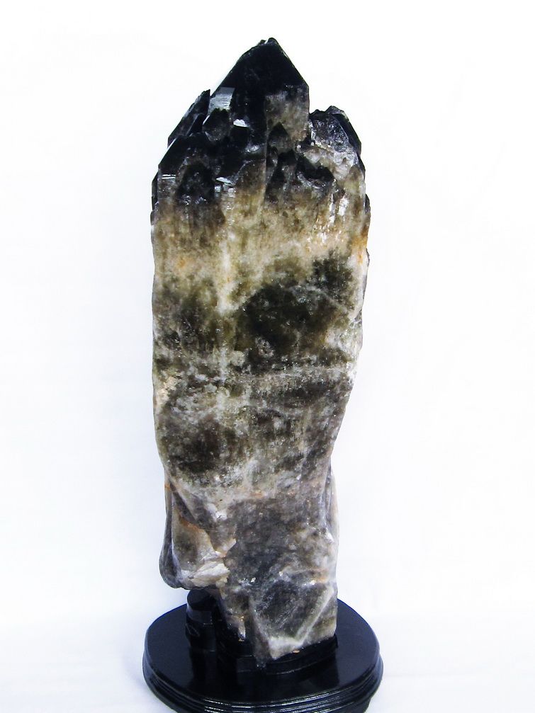 58.8Kg モリオン 純天然 黒水晶 カテドラルライブラリー 水晶 原石同梱不可 (特大品) [t735-3737]