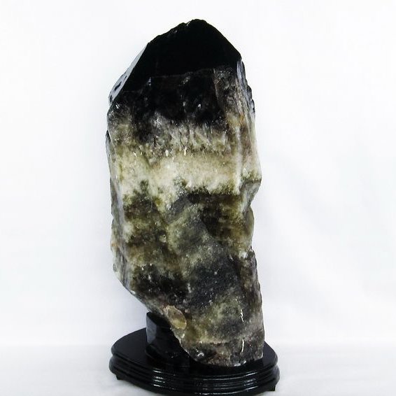 29.5Kg モリオン 純天然 黒水晶 カテドラルライブラリー 水晶 原石 同梱不可 [T735-3858]