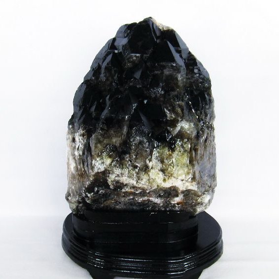 24.5Kg モリオン 純天然 黒水晶 カテドラルライブラリー 水晶 原石 同梱不可 [T735-3878]