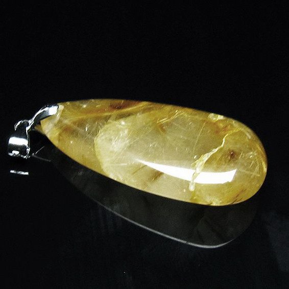 ゴールドタイチンルチル ペンダント [T741-1455]