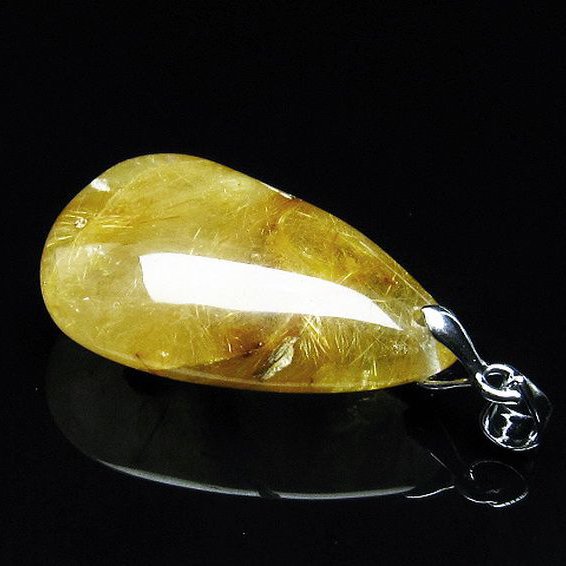 ゴールドタイチンルチル ペンダント [T741-1519]