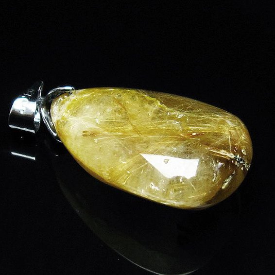 ゴールドタイチンルチル ペンダント [T741-1528]