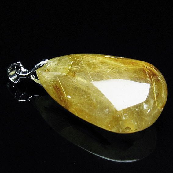 ゴールドタイチンルチル ペンダント [T741-1537]