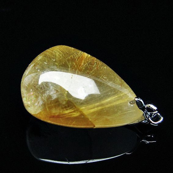 ゴールドタイチンルチル ペンダント [T741-1607]