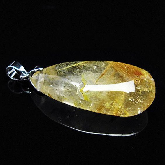 ゴールドタイチンルチル ペンダント [T741-1609]