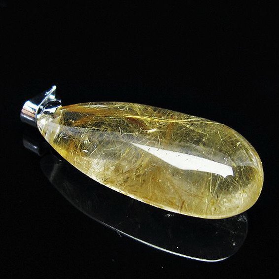 ゴールドタイチンルチル ペンダント [T741-1627]