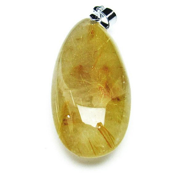 ゴールドタイチンルチルクォーツ ペンダント [T741-1660]