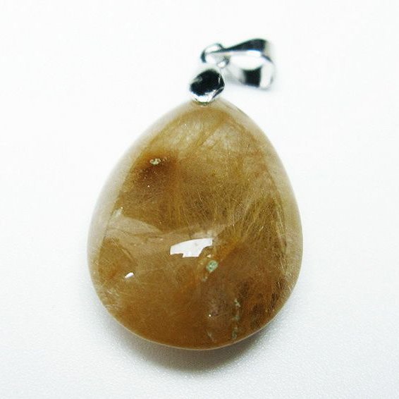 ゴールドタイチンルチルクォーツ ペンダント [T741-1802]