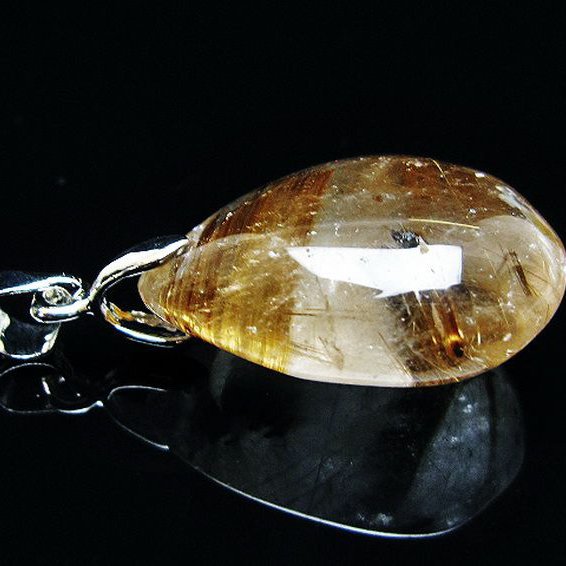 ゴールドタイチンルチル ペンダント [T741-1924]