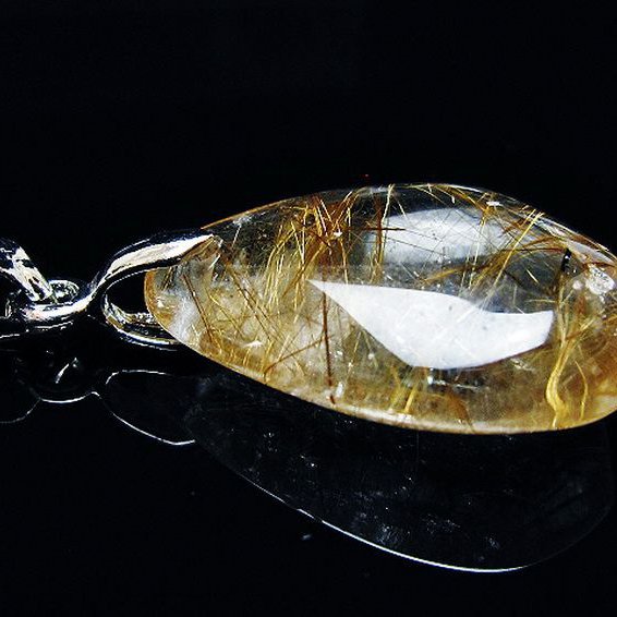 ゴールドタイチンルチル ペンダント [T741-1986]