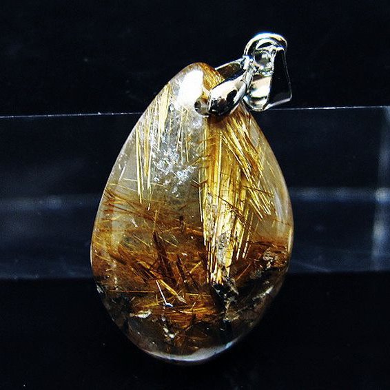 ゴールドタイチンルチル ペンダント [T741-1988]