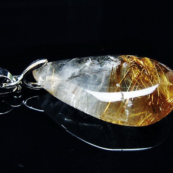 ゴールドタイチンルチル ペンダント [T741-1995]