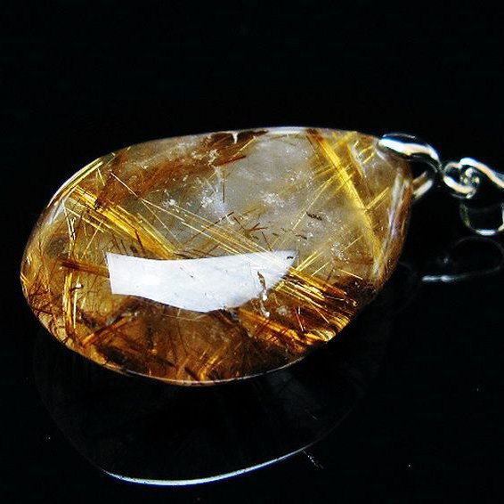 ゴールドタイチンルチル ペンダント [T741-2016]