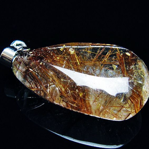 ゴールドタイチンルチル ペンダント [T741-2035]