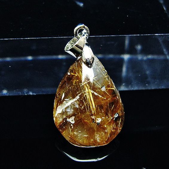 ゴールドタイチンルチル ペンダント [T741-2050]