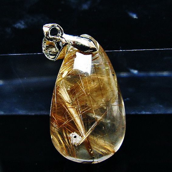 ゴールドタイチンルチル ペンダント [T741-2089]