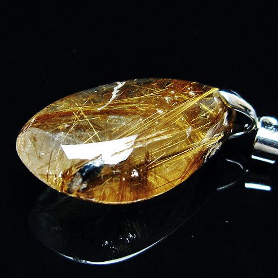 ゴールドタイチンルチル ペンダント [T741-2098]