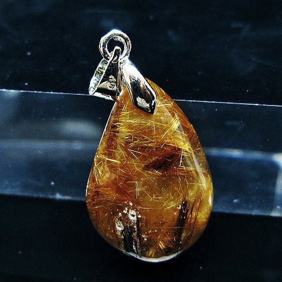 ゴールドタイチンルチル ペンダント [T741-2116]