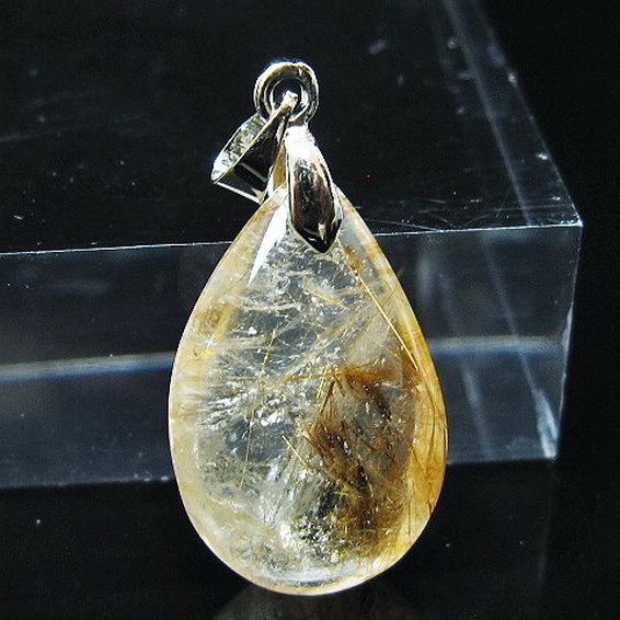 ゴールドタイチンルチル ペンダント [T741-2167]