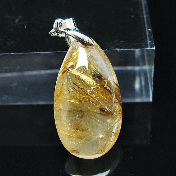 ゴールドタイチンルチル ペンダント [T741-2177]