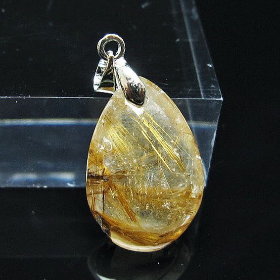 ゴールドタイチンルチル ペンダント [T741-2198]