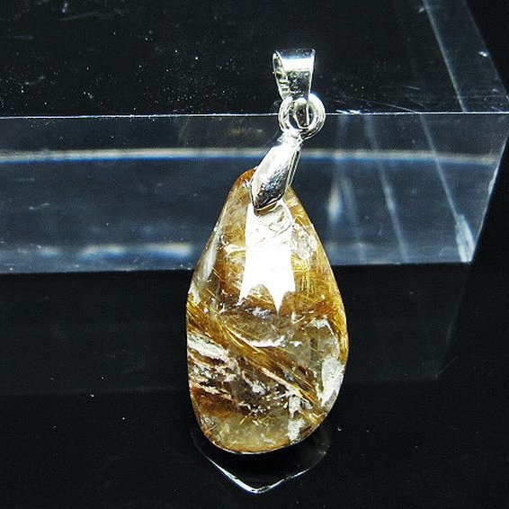 ゴールドタイチンルチル ペンダント [T741-2203]