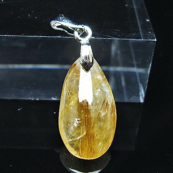 ゴールドタイチンルチル ペンダント [T741-2204]