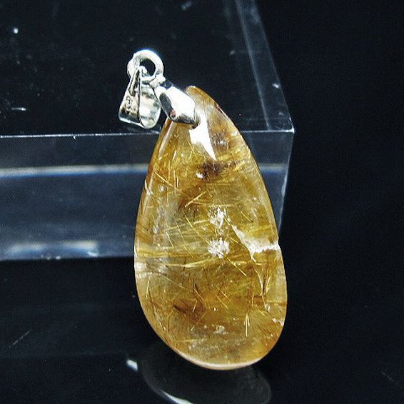 ゴールドタイチンルチル ペンダント [T741-2212]