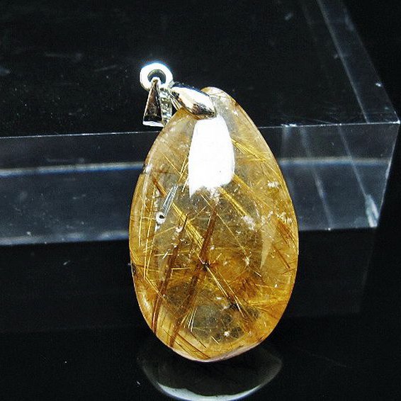 ゴールドタイチンルチル ペンダント [T741-2219]