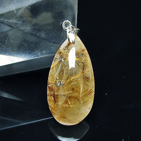 ゴールドタイチンルチル ペンダント [T741-2228]