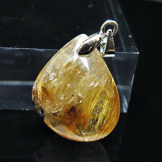 ゴールドタイチンルチル ペンダント [T741-2245]