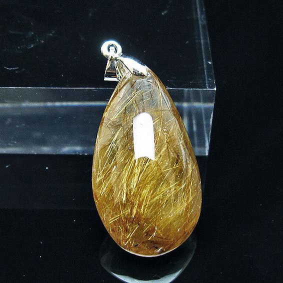 ゴールドタイチンルチル ペンダント [T741-2273]