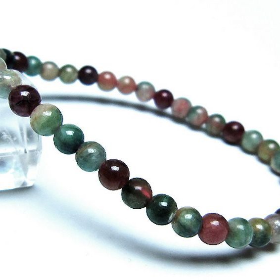 ミックスカラートルマリン ブレスレット 4mm [t75-7334]
