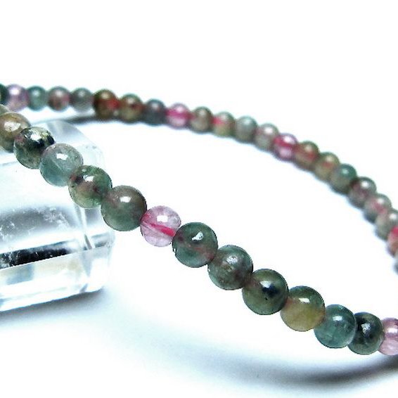 ミックスカラートルマリン ブレスレット 4mm [t75-7341]