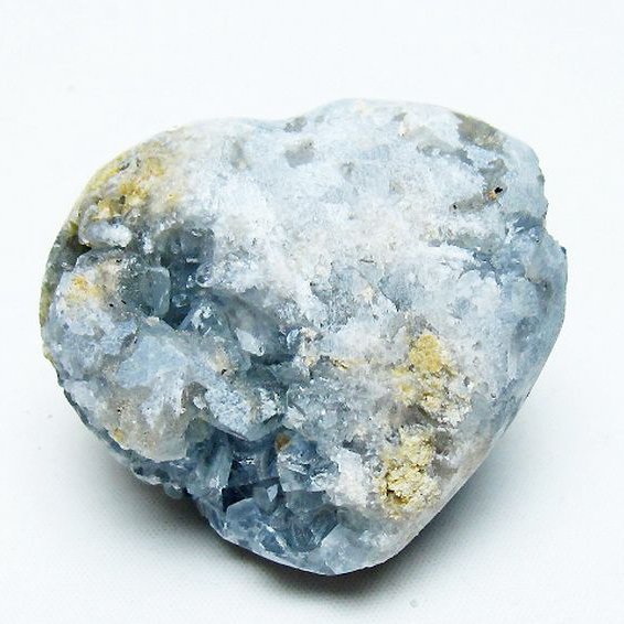 セレスタイト 天青石 ハートシェイプ 原石[T756-6111]