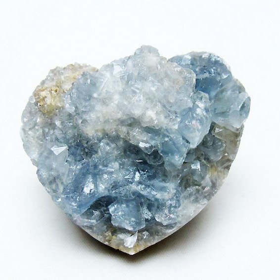 セレスタイト 天青石 ハートシェイプ 原石[T756-6218]