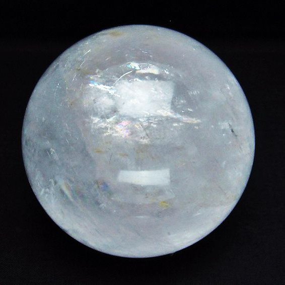 虹入り カルサイト 丸玉  79mm [T758-1978]