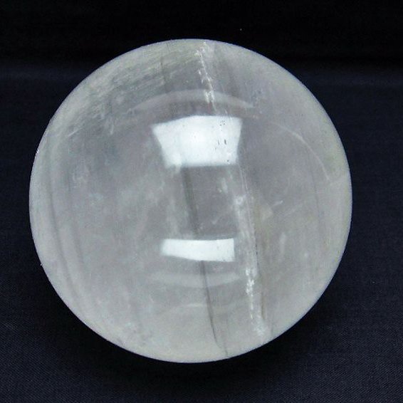 虹入り カルサイトファントム 丸玉  80mm [T758-1979]