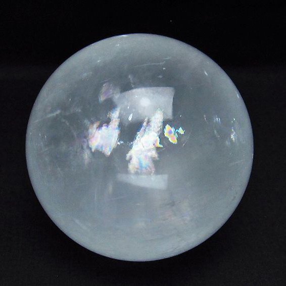 虹入り カルサイト 丸玉 85mm [T758-2113]