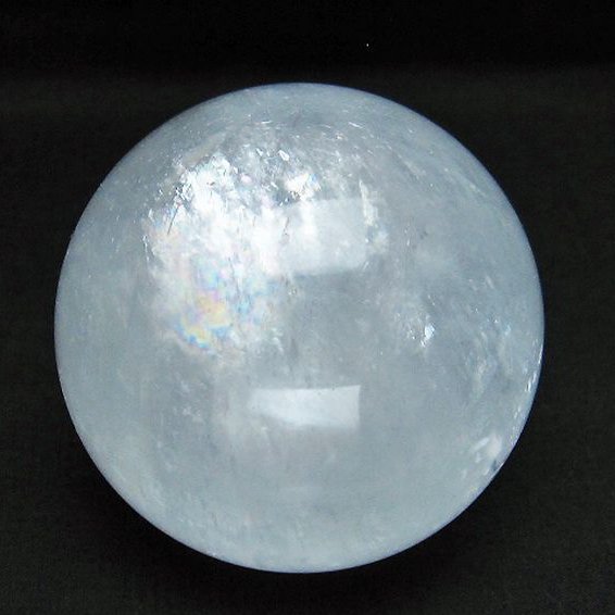 虹入り カルサイト 丸玉 76mm [t758-2155]