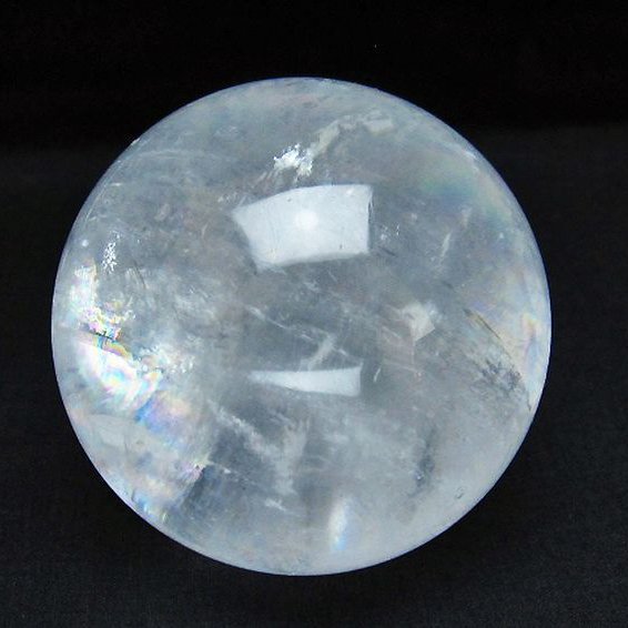 虹入り カルサイト 丸玉 80mm [t758-2203]