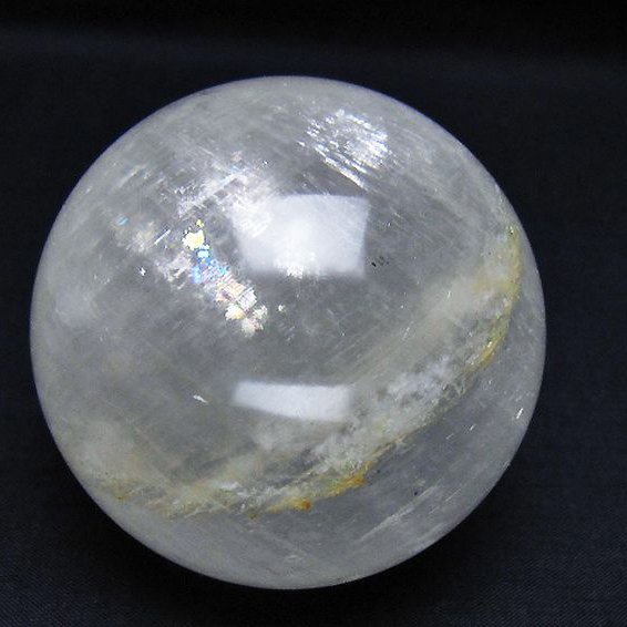 虹入り カルサイト 丸玉 70mm [t758-2339]