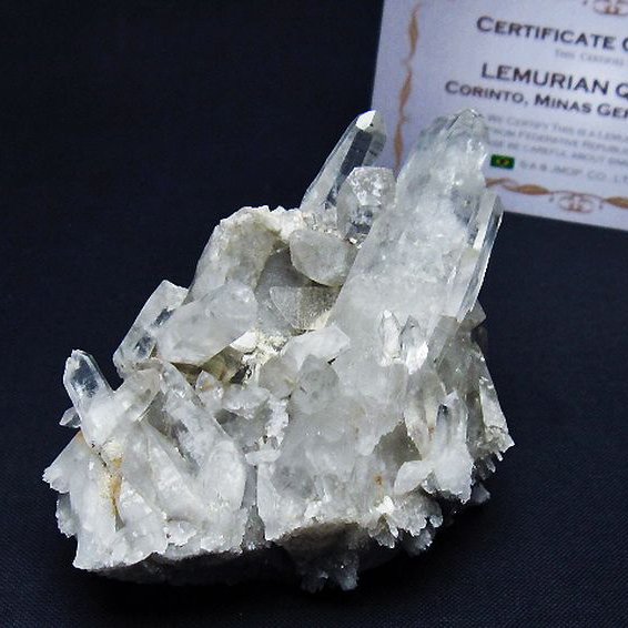レムリアンシード 水晶 クラスター ミナスジェライス州コリント産  ※証明書付き[T759-1278]