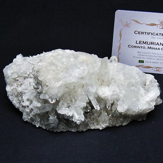 レムリアンシード 水晶 クラスター ミナスジェライス州コリント産  ※証明書付き[T759-1317]