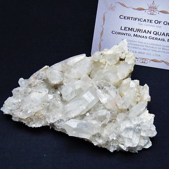 レムリアンシード 水晶 クラスター ミナスジェライス州コリント産  ※証明書付き[T759-1324]