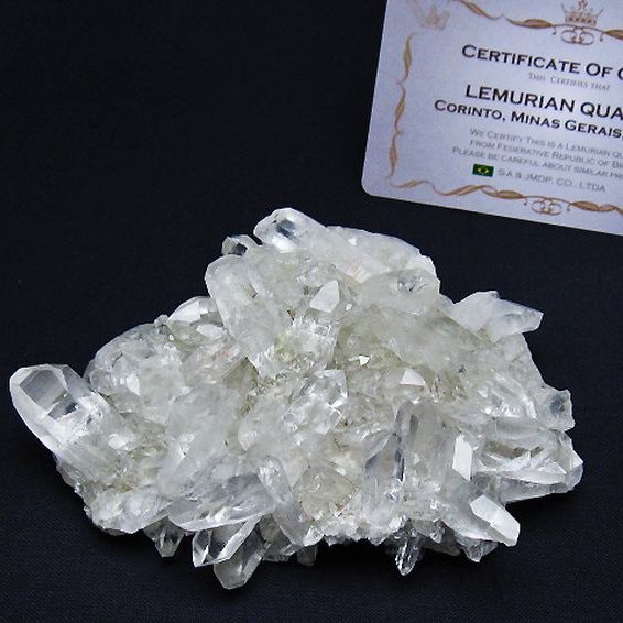 レムリアンシード 水晶 クラスター ミナスジェライス州コリント産  ※証明書付き[T759-1329]